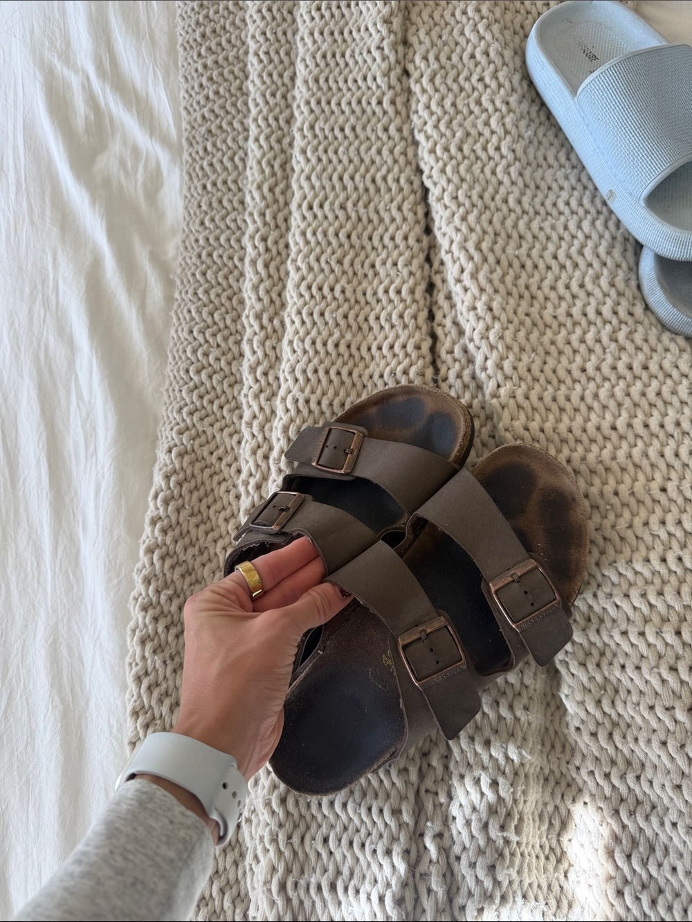 Birkenstock Women's Dark Brown Triple-Buckle Sandals